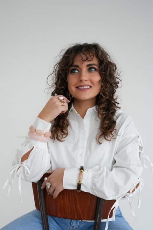 Lofty Manner Blouse Rosy White