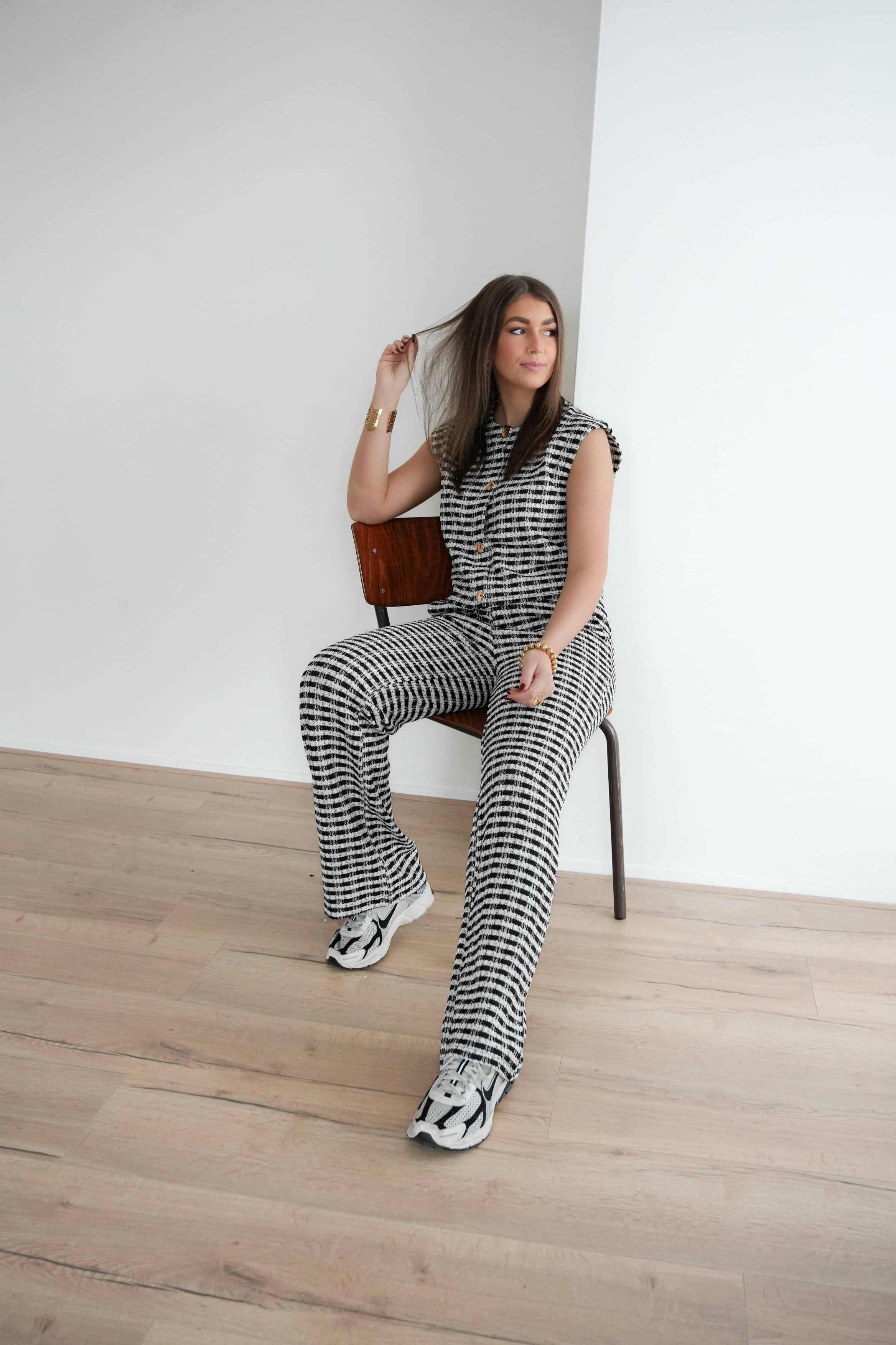 Lofty Manner Trouser Dakota Multi Black