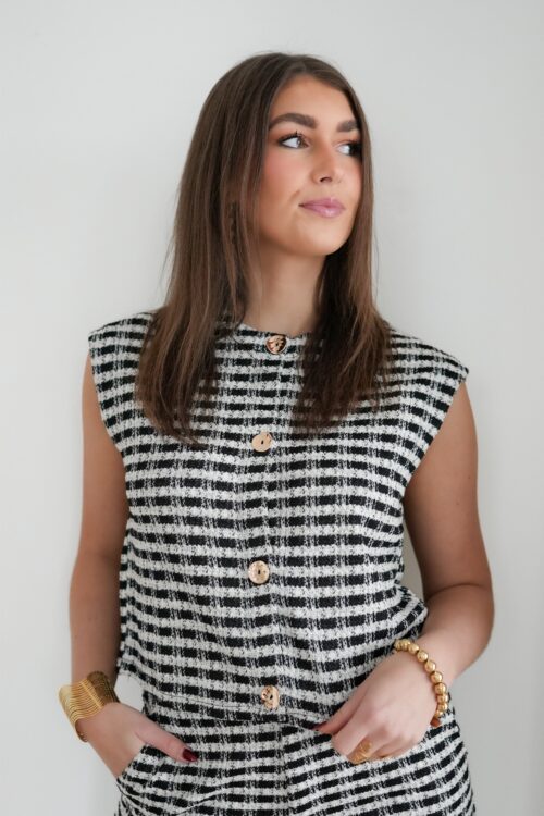 Lofty Manner Gilet Kendal Multi Black