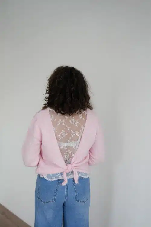 Alba Sweater Lace Detail Pink -