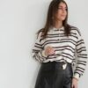 Veerle Sweater Striped brown pink -