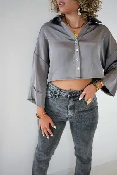 Lilou Blouse Grey - Afbeelding 4