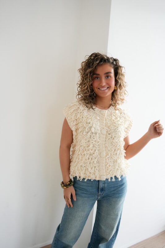 Alternative view of Guusje Gilet Creme -