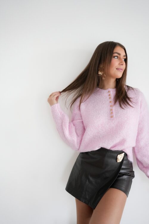 Julia Sweater Heart Detail Pink ~