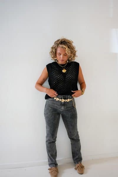 Sara Top Black Gold - Afbeelding 2