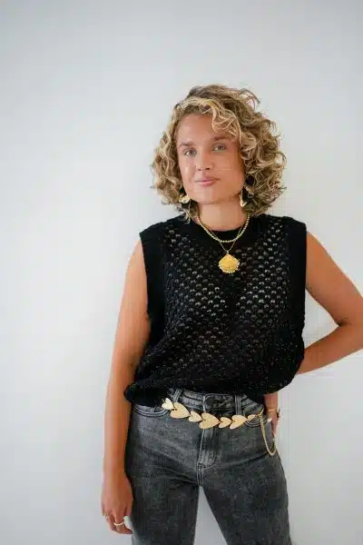 Sara Top Black Gold - Afbeelding 4