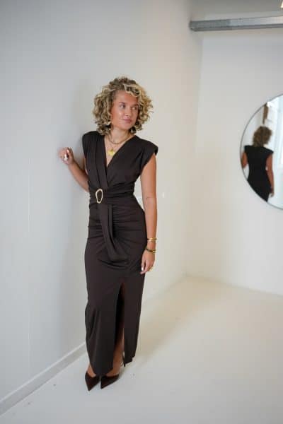 Sanne Dress Brown - Afbeelding 8