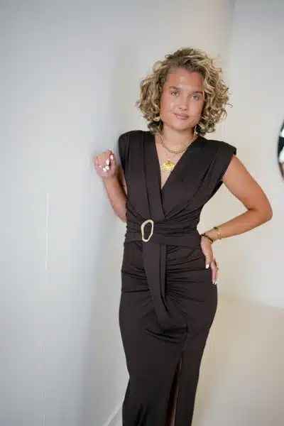 Sanne Dress Brown - Afbeelding 7