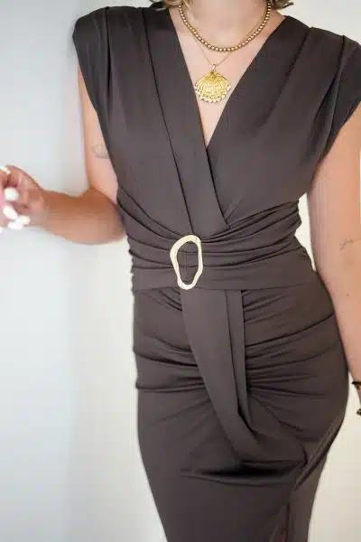 Sanne Dress Brown - Afbeelding 9