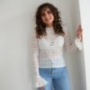Fleur Mesh Top White |