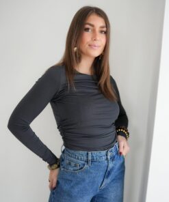 Lofty Manner Top Celine Dark Grey