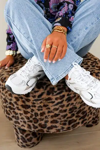 Babouche Novy Sneakers White Silver - Afbeelding 2