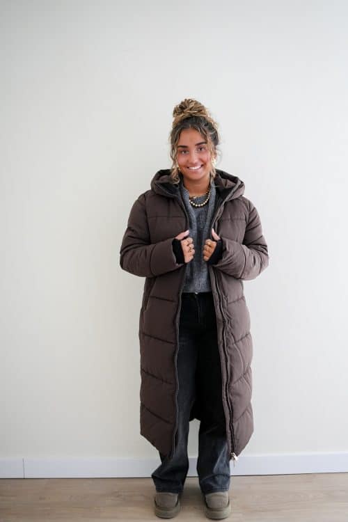 (Pre-order) Long Puffer Coat Brown