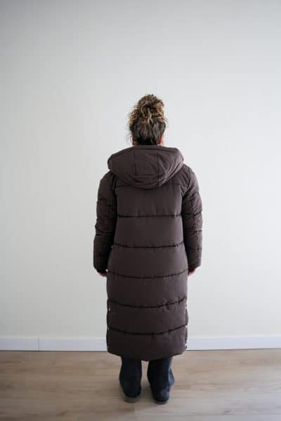 (Pre-order) Long Puffer Coat Brown - Afbeelding 5