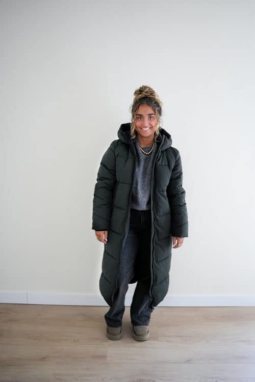 (Pre-order) Long Puffer Coat Dark Green