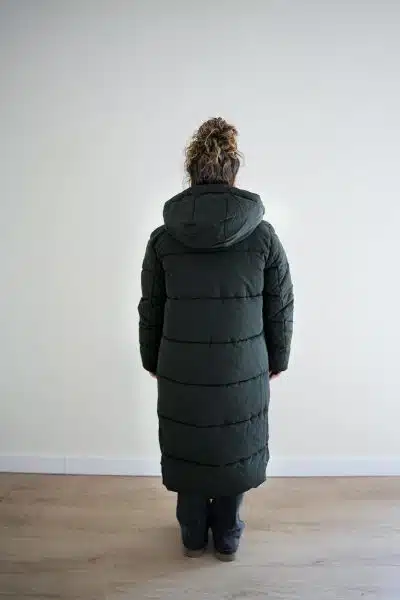 (Pre-order) Long Puffer Coat Dark Green - Afbeelding 5