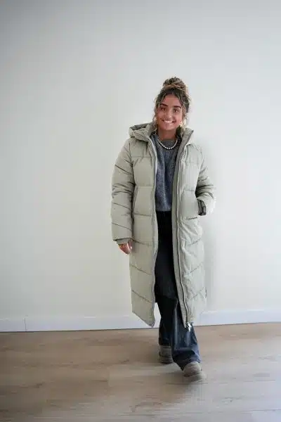 (Pre-order) Long Puffer Coat Soft Green