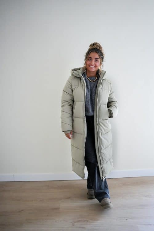 (Pre-order) Long Puffer Coat Soft Green