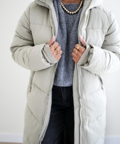 Alternative view of // Long Puffer Coat Soft Green