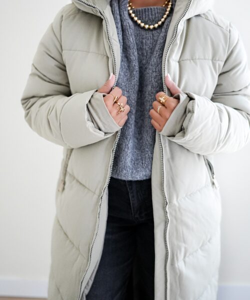 Alternative view of // Long Puffer Coat Soft Green