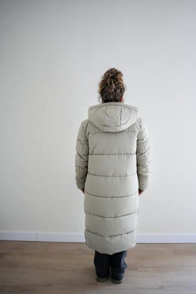 (Pre-order) Long Puffer Coat Soft Green - Afbeelding 5