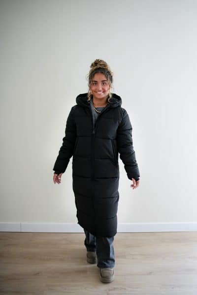 (Pre-order) Long Puffer Coat Black - Afbeelding 5