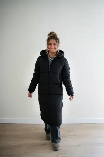 (Pre-order) Long Puffer Coat Black - Afbeelding 5