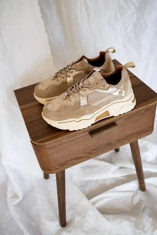 Dwrs Pluto Corduroy Beige Sneaker