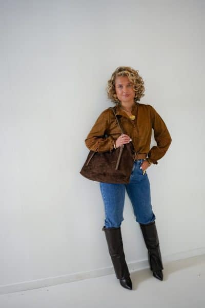 Vive Brown Blouse - Afbeelding 7