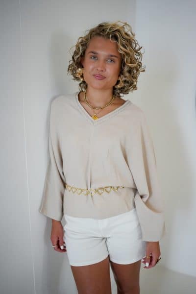 Abby Blouse Beige - Afbeelding 2