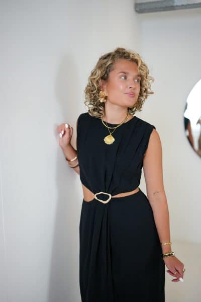 Lora Cutout Dress Black - Afbeelding 8