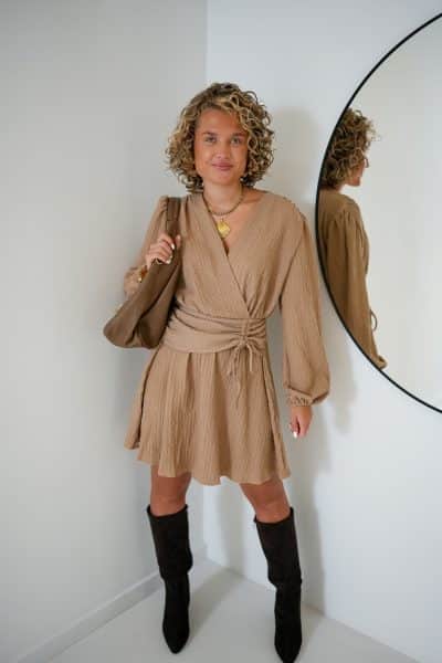 Hailey Dress Beige - Afbeelding 5