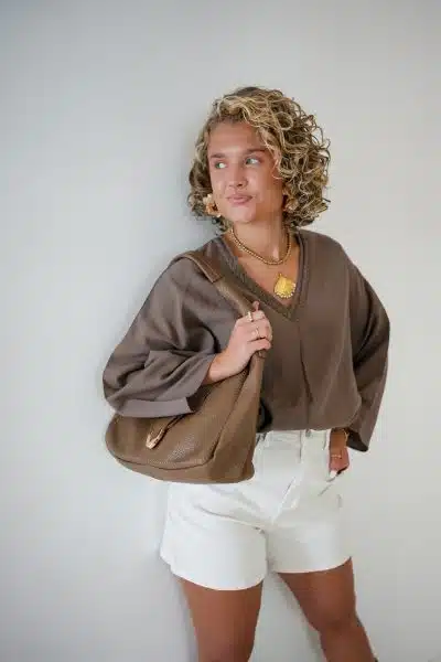 Abby Blouse Khaki - Afbeelding 5
