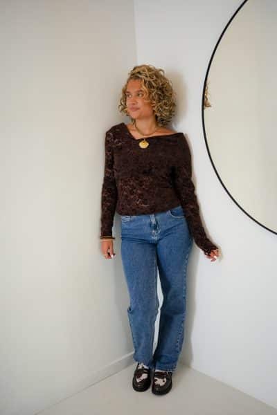 Mowi Lace Top Choco - Afbeelding 5