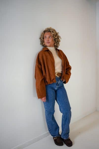 Anais Suedine Jacket Cognac - Afbeelding 6