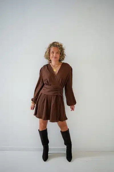 Abby Dress Choco - Afbeelding 3