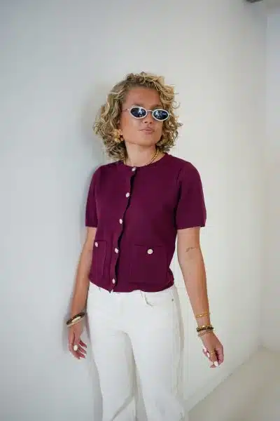 Button Top Bordeaux