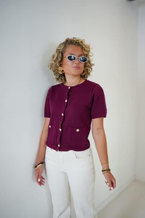 Button Top Bordeaux