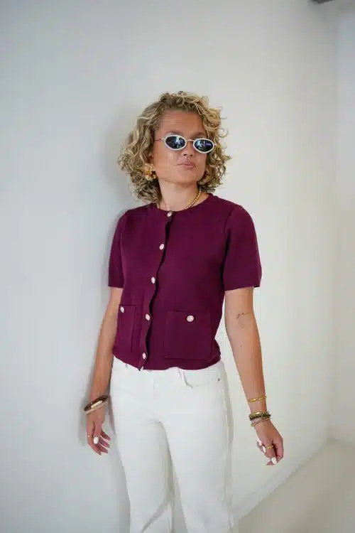 Button Top Bordeaux