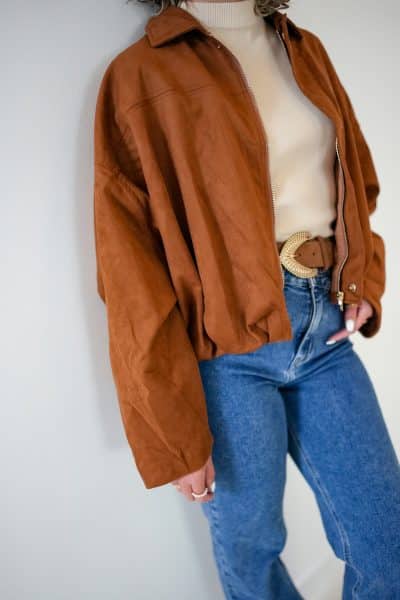 Anais Suedine Jacket Cognac - Afbeelding 4