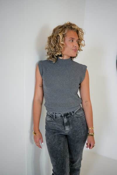 Ivy Lurex Top Grey