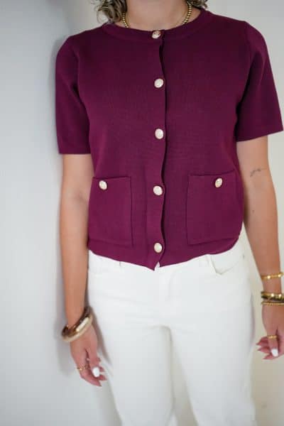 Button Top Bordeaux - Afbeelding 4