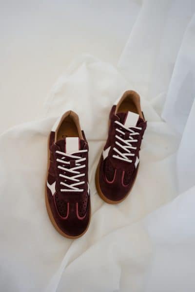 Dwrs Mirabel Bordeaux Offwhite Sneaker - Afbeelding 5