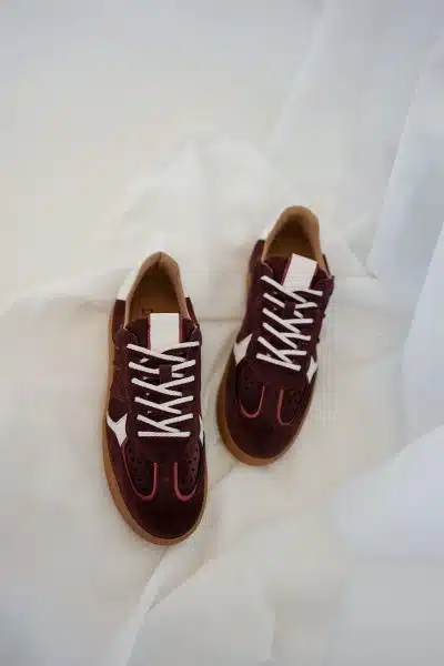 Dwrs Mirabel Bordeaux Offwhite Sneaker - Afbeelding 5