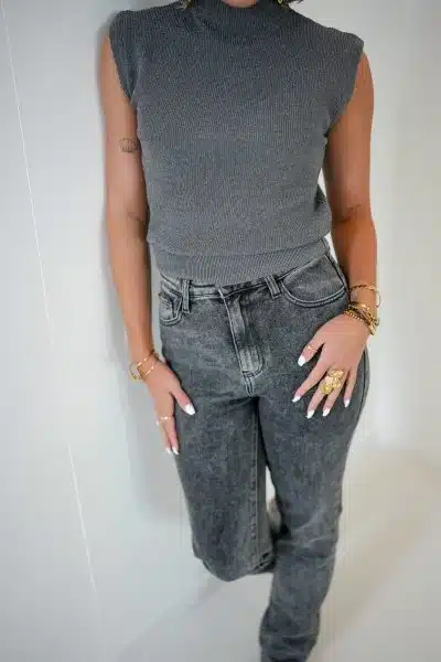 Ivy Lurex Top Grey - Afbeelding 7