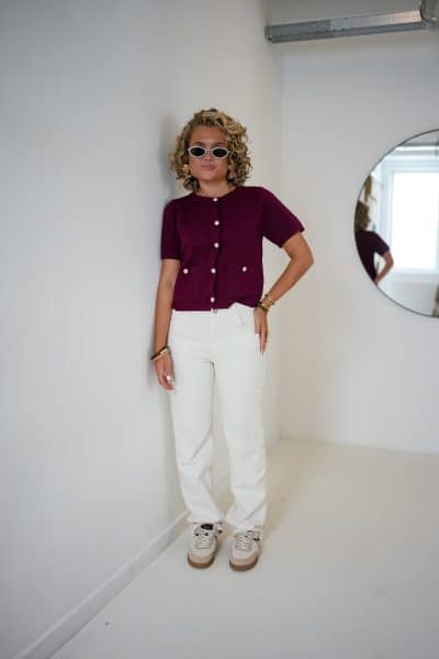 Button Top Bordeaux - Afbeelding 3