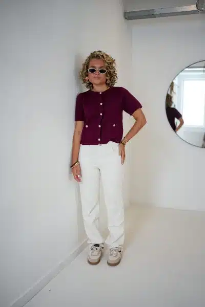 Button Top Bordeaux - Afbeelding 3