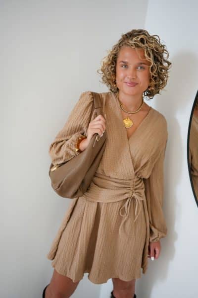 Hailey Dress Beige - Afbeelding 2