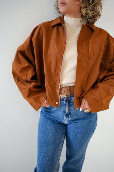 Anais Suedine Jacket Cognac - Afbeelding 7