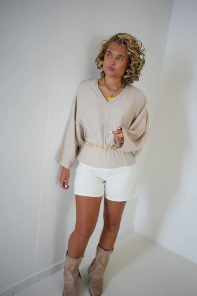 Abby Blouse Beige - Afbeelding 6
